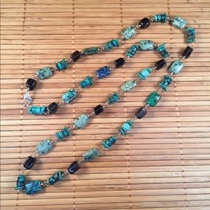 Silpada Turquoise & Smokey Quartz Necklace
